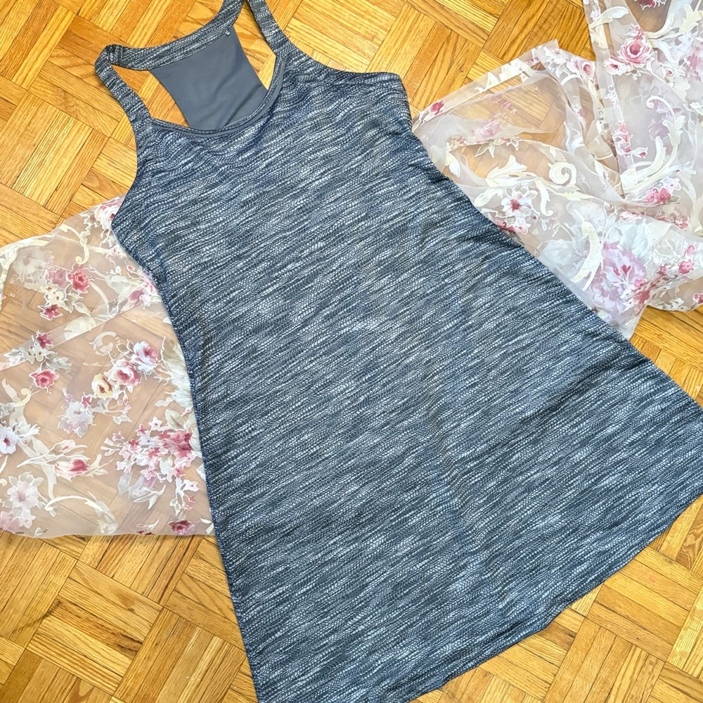 Mondetta Heathered Gray Athletic Tank Dress